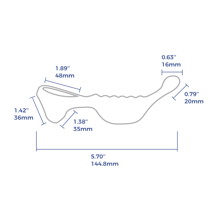 Perineum Massager with adjustable three-way cock ring