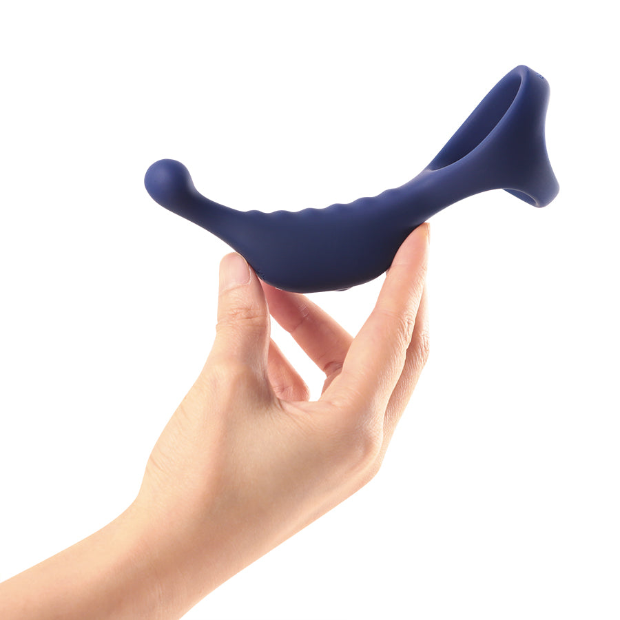 Perineum Massager with adjustable three-way cock ring